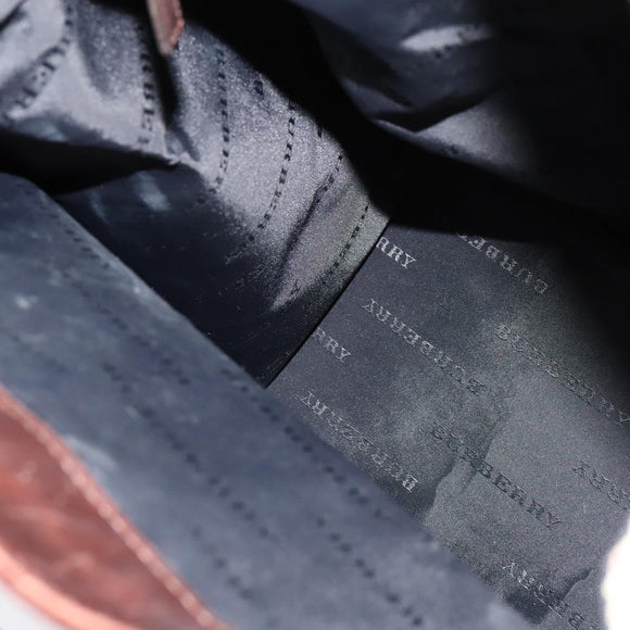 BURBERRY Nova Check Hand Bag Canvas 2way Beige Auth sw128