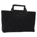 Salvatore Ferragamo Hand Bag Canvas Black Silver Auth sw1281-1