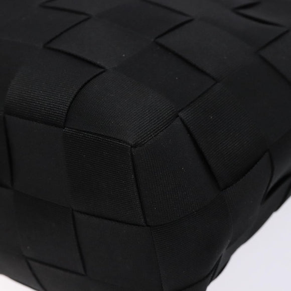 Salvatore Ferragamo Hand Bag Canvas Black Silver Auth sw1281