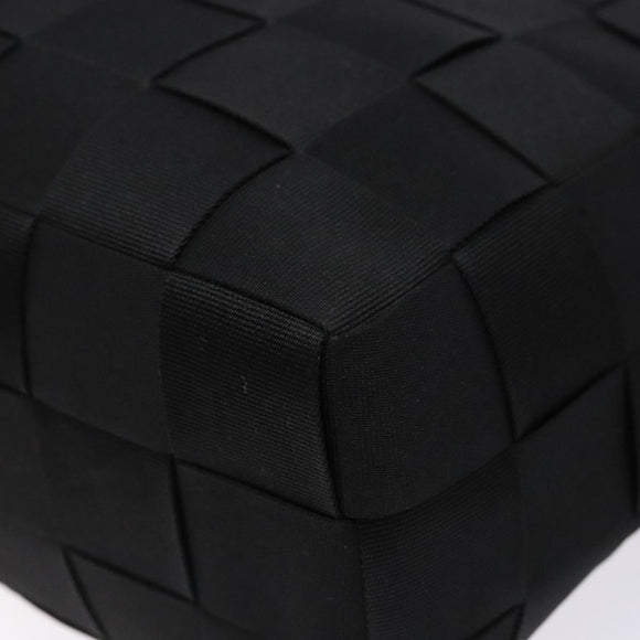 Salvatore Ferragamo Hand Bag Canvas Black Silver Auth sw1281