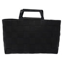 Salvatore Ferragamo Hand Bag Canvas Black Silver Auth sw1281-13