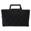 Salvatore Ferragamo Hand Bag Canvas Black Silver Auth sw1281-2