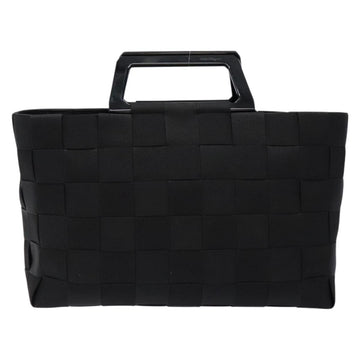 Salvatore Ferragamo Hand Bag Canvas Black Silver Auth sw1281 - 0