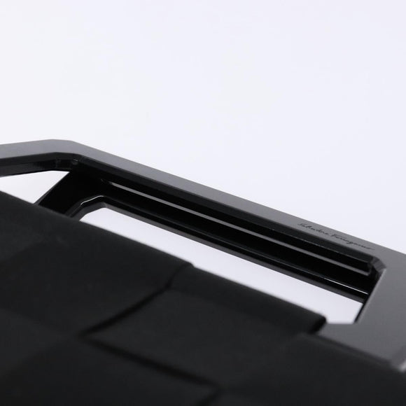 Salvatore Ferragamo Hand Bag Canvas Black Silver Auth sw1281