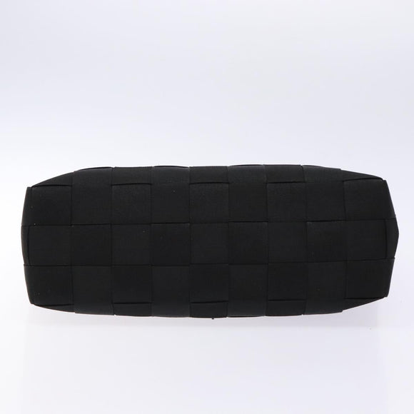 Salvatore Ferragamo Hand Bag Canvas Black Silver Auth sw1281