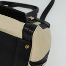 Chloe Alice Hand Bag Leather 2way White Black Auth sw1284-17