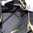 Chloe Alice Hand Bag Leather 2way White Black Auth sw1284-21