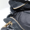 Chloe Alice Hand Bag Leather 2way White Black Auth sw1284-22