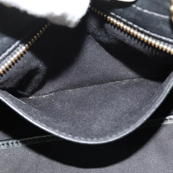 Chloe Alice Hand Bag Leather 2way White Black Auth sw1284