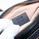 GUCCI Sherry Line Shoulder Bag Suede Navy Gold 517350 Auth sw1285-12