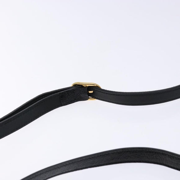 GUCCI Sherry Line Shoulder Bag Suede Navy Gold 517350 Auth sw1285