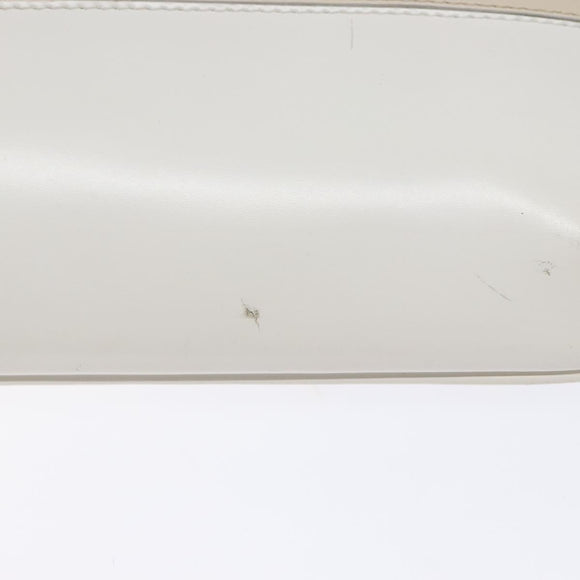 Salvatore Ferragamo Hand Bag Patent leather Beige Gold Auth sw1286
