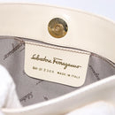 Salvatore Ferragamo Hand Bag Patent leather Beige Gold Auth sw1286-12