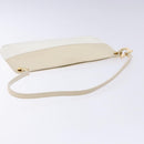 Salvatore Ferragamo Hand Bag Patent leather Beige Gold Auth sw1286-7