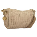 BALLY Shoulder Bag Leather Beige Gold Auth sw1288-1