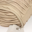 BALLY Shoulder Bag Leather Beige Gold Auth sw1288-10