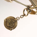 BALLY Shoulder Bag Leather Beige Gold Auth sw1288-14