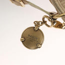 BALLY Shoulder Bag Leather Beige Gold Auth sw1288-15