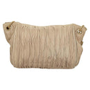 BALLY Shoulder Bag Leather Beige Gold Auth sw1288-3