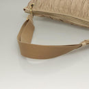 BALLY Shoulder Bag Leather Beige Gold Auth sw1288-7