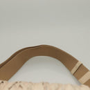 BALLY Shoulder Bag Leather Beige Gold Auth sw1288-8