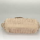 BALLY Shoulder Bag Leather Beige Gold Auth sw1288-9