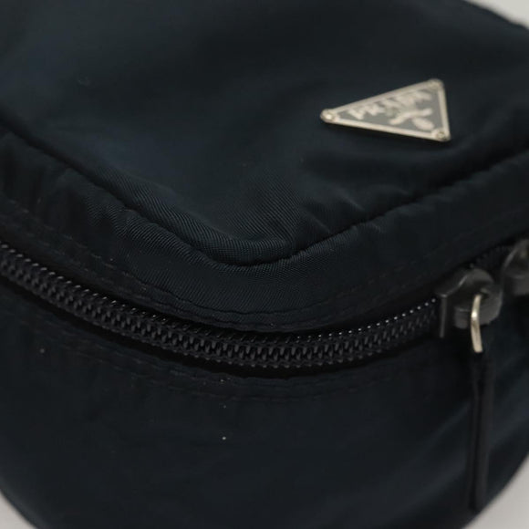 PRADA Handtasje Nylon Navy Zilver Auth sw1292