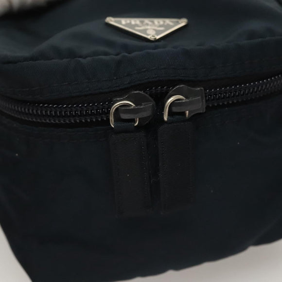 PRADA Handtasje Nylon Navy Zilver Auth sw1292