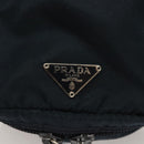 PRADA Hand Pouch Nylon Navy Silver Auth sw1292-19