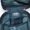 PRADA Hand Pouch Nylon Navy Silver Auth sw1292-10