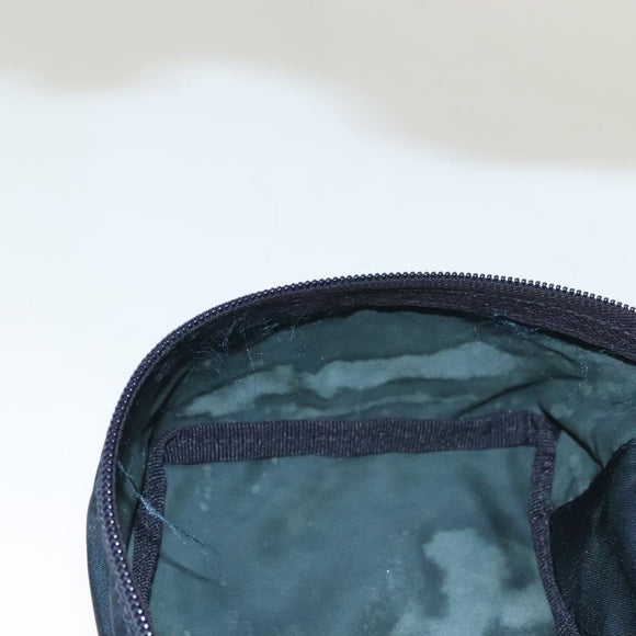 PRADA Hand Pouch Nylon Navy Silver Auth sw1292