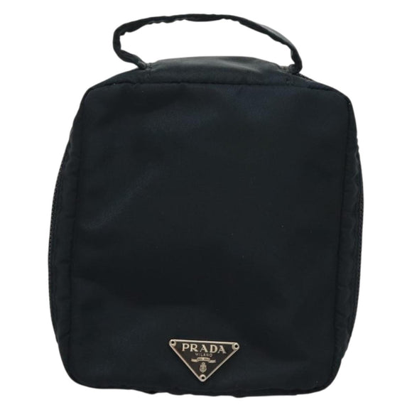 PRADA Handtasje Nylon Navy Zilver Auth sw1292