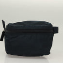 PRADA Hand Pouch Nylon Navy Silver Auth sw1292-3