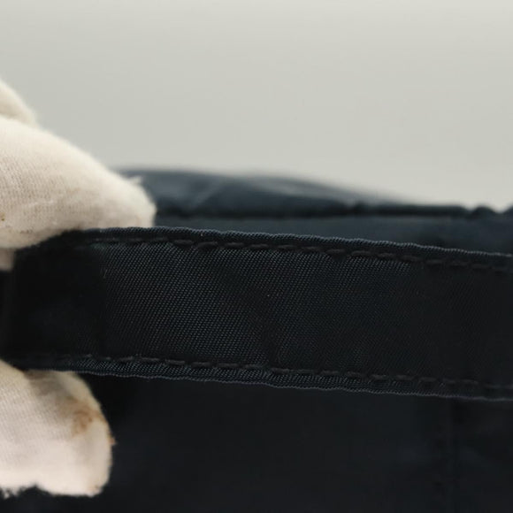 PRADA Handtasje Nylon Navy Zilver Auth sw1292