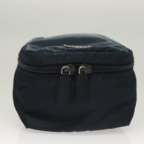 PRADA Handtasje Nylon Navy Zilver Auth sw1292
