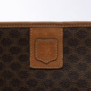 CELINE Macadam Canvas Clutch Bag PVC Leather Brown Auth sw1294-8