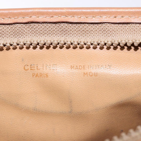 CELINE Macadam Canvas Clutch Bag PVC Leather Brown Auth sw1294
