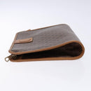 CELINE Macadam Canvas Clutch Bag PVC Leather Brown Auth sw1294-4
