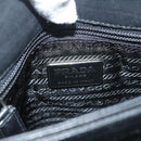 PRADA Handtas Nylon Zwart Zilver Auth sw1295-18