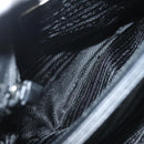 PRADA Handtas Nylon Zwart Zilver Auth sw1295-10