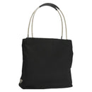 PRADA Handtas Nylon Zwart Zilver Auth sw1295-1