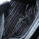 PRADA Handtas Nylon Zwart Zilver Auth sw1295-25