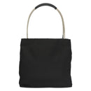 PRADA Handtas Nylon Zwart Zilver Auth sw1295-13