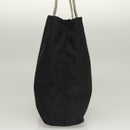 PRADA Handtas Nylon Zwart Zilver Auth sw1295-3