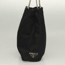 PRADA Handtas Nylon Zwart Zilver Auth sw1295-4