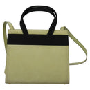 Salvatore Ferragamo Vala Hand Bag Suede 2way Beige Gold Auth sw1296-3