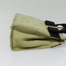 Salvatore Ferragamo Vala Hand Bag Suede 2way Beige Gold Auth sw1296-5