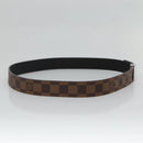 LOUIS VUITTON Damier Ebene Ceinture Carre Belt 36.6"" LV Auth sw1302-3