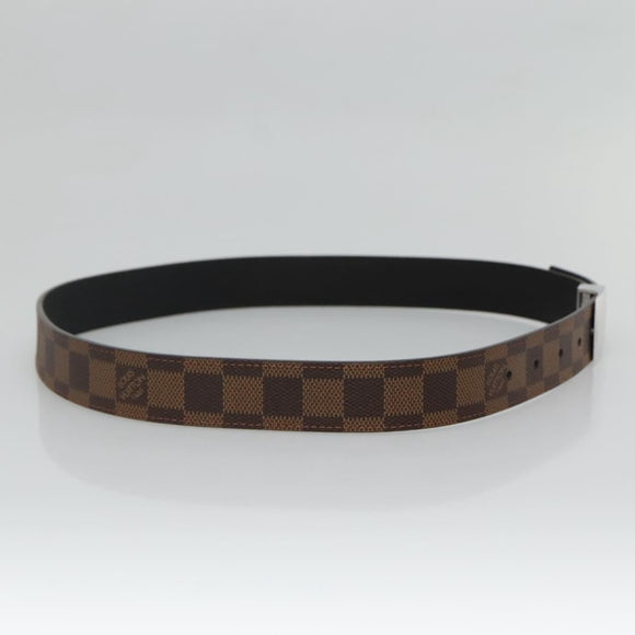 LOUIS VUITTON Damier Ebene Ceinture Carre Belt 36.6"" LV Auth sw1302