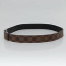 LOUIS VUITTON Damier Ebene Ceinture Carre Belt 36.6"" LV Auth sw1302-4